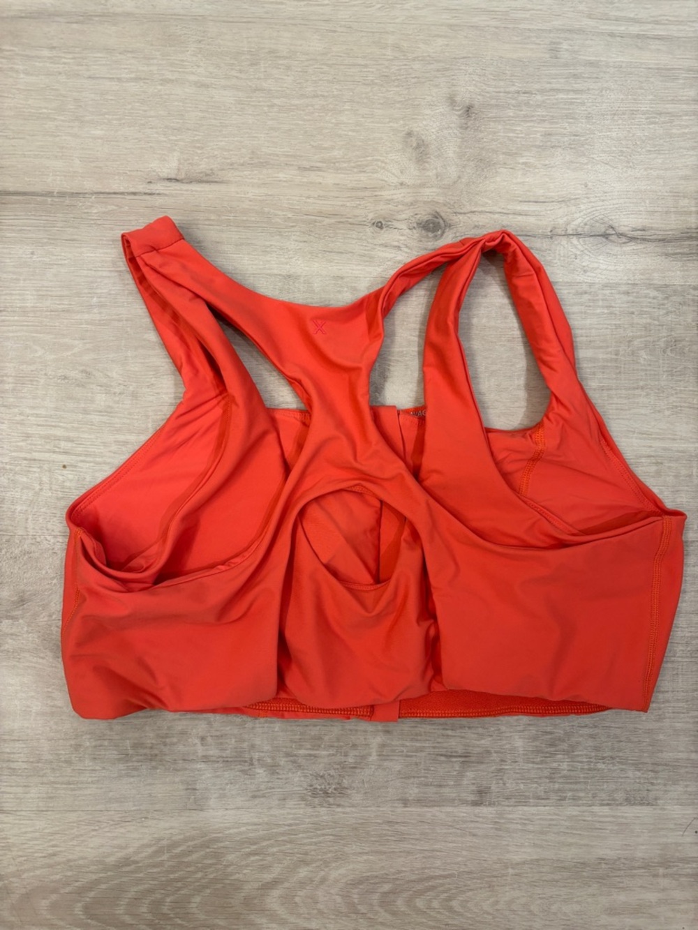 Savage X Fenty Bright Orange Front-Zip Racerback Sports Bra - Picture 3 of 3